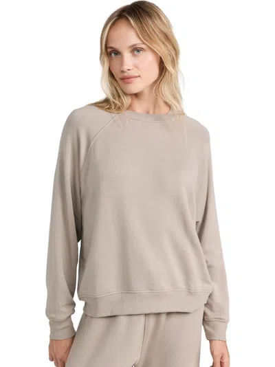 Splits59 Andie Sweatshirt Women's Latte Fleece Oversized Raglan Sleeve Gbo3879 In Beige