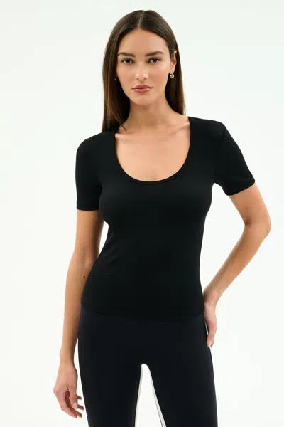 Splits59 Ashby Rib Short Sleeve In Black