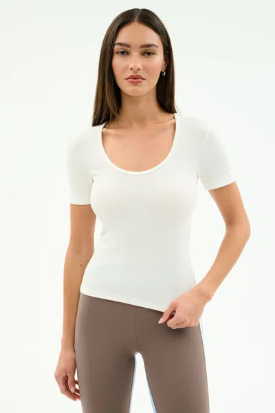 Splits59 Ashby Rib Short Sleeve In White