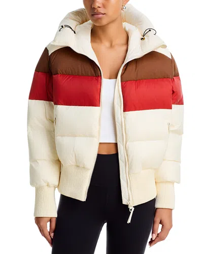 Splits59 Aspen Puffer Jacket In Creme/terracotta