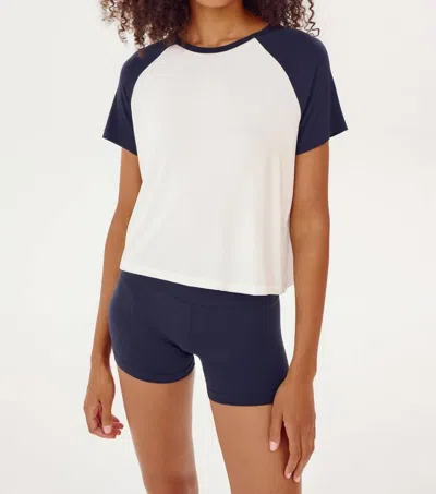 Splits59 Baseball Jersey Tee In White/indigo In Multi