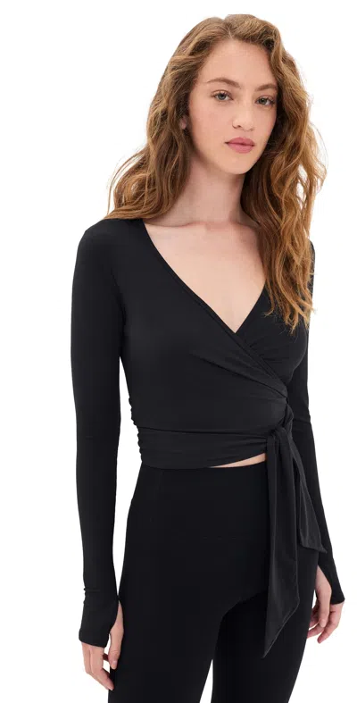 Splits59 Bella Airweight Lite Wrap Top Black