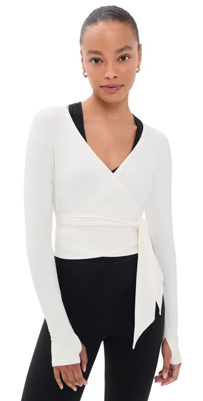 Splits59 Bella Airweight Lite Wrap Top White