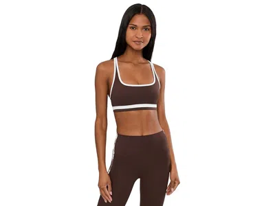 Splits59 Bianca Rigor Racerback Sports Bra In Brown