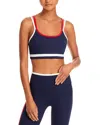 Splits59 Eva Rigor Double Strap Bra In Indigo/white