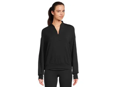 Splits59 Birdie Fleece 1/2 Zip In Black