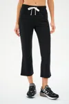 Splits59 Brooks Fleece Cropped Flare Sweatpants Black In Black