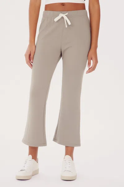 Splits59 Brooks Fleece Cropped Flare In Neutral