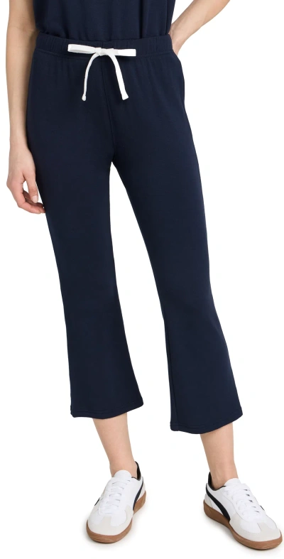 Splits59 Brooks Fleece Cropped Flare Leggings Indigo