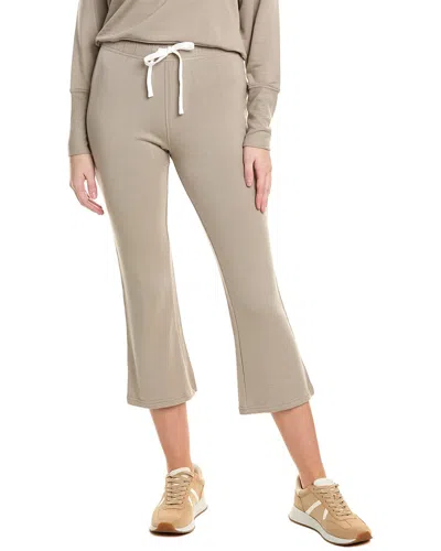 Splits59 Brooks Fleece Cropped Flare Pant In Brown