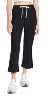 Splits59 Brooks Fleece Cropped Flare Sweatpants Black In Black