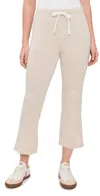 Splits59 Brooks Cropped Flare Sweatpants In Heather Oatmeal
