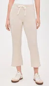 Splits59 Brooks Fleece Cropped Flare Sweatpants In Heathered Oatmeal