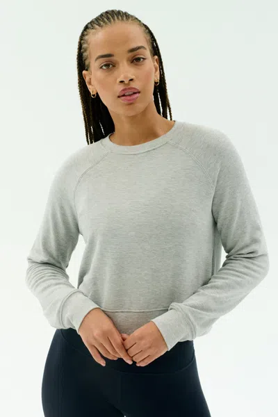 Splits59 Brooks Fleece Long Sleeve Sweatshirt In Gray