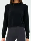 Splits59 Brooks Fleece Long Sleeve Sweatshirt In Black