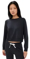 Splits59 Cropped Warm Up Fleece Sweatshirt In Graphite