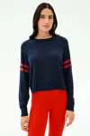 Splits59 Brooks Stripe Fleece Sweatshirt In Blue