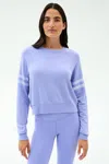 Splits59 Brooks Stripe Fleece Sweatshirt In Blue
