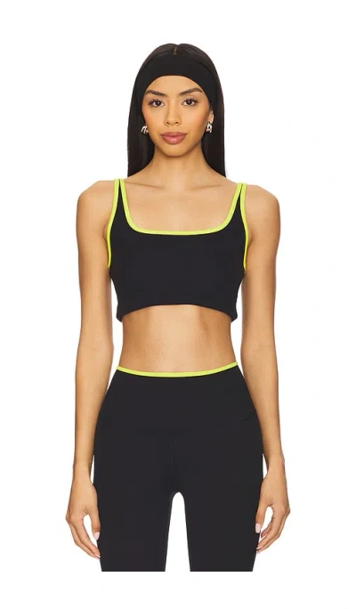 Splits59 Cait Rigor Sports Bra In Black & Chartreuse