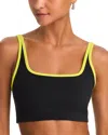 Splits59 Cait Rigor Bra In Black/chartreuse