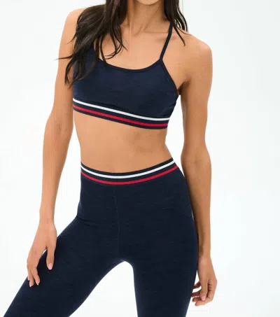 Splits59 Cali Active Rib Bra In Heather Indigo In Blue