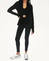 SPLITS59 CELINE FLEECE CARDIGAN IN BLACK