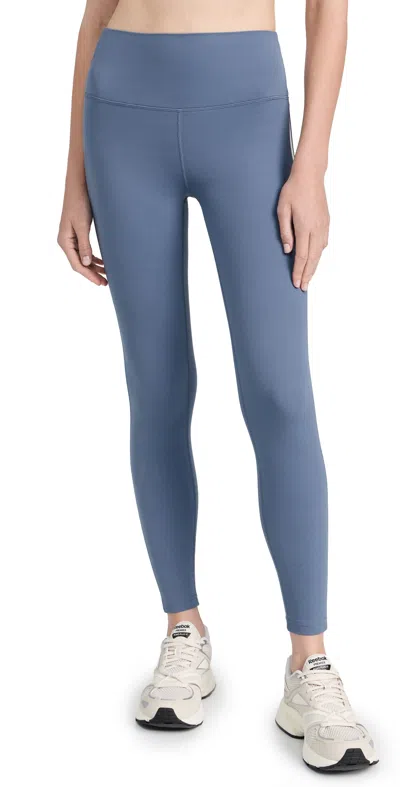 Splits59 Ella High Waist Airweight 7/8 Leggings Steel Blue/white L In Steel Blue/white