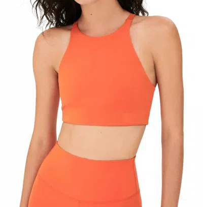Splits59 Claudia Rigor Sports Bra In Fire In Orange