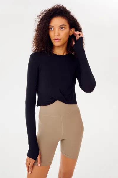 Splits59 Daisy L/s Jersey Tee In Black