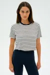 Splits59 Djuna Crop Ringer Tee In Indigo And White In Multi