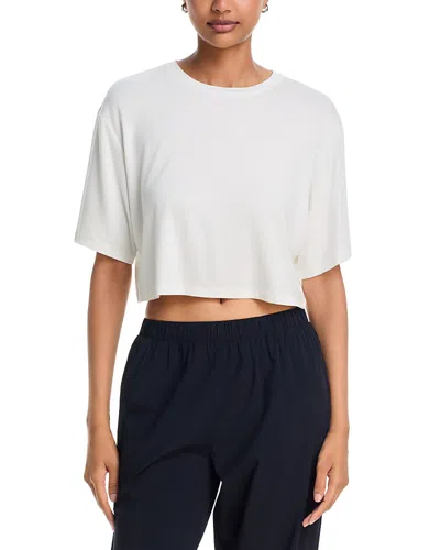 Splits59 Djuna Oversized Crop Jersey Tee In Metallic