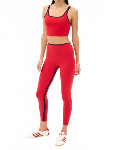 Splits59 Easton Rigor High Waist 7/8 Leggings In Pirate Red/indigo