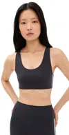 Splits59 Ella Airweight Bra Top In Graphite Grey In Graphite/white