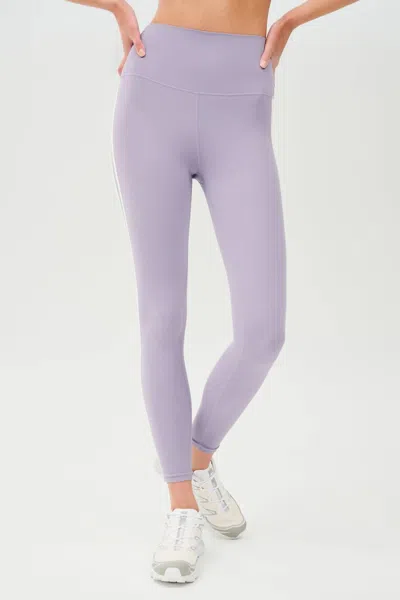 Splits59 Ella Airweight High Waist 7/8 Legging In Pale Lavender/white In Purple
