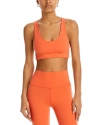 Splits59 Ella Airweight Sports Bra In Fire White