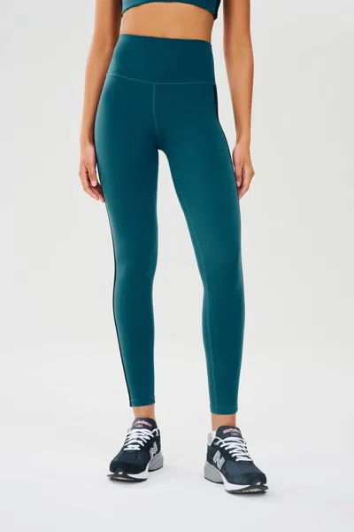 Splits59 Ella High Waist Airweight 7/8 Leggings In Peacock/indigo In Multi