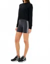 Splits59 Ella High Waist Airweight Shorts In Graphite & White In Multi