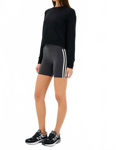Splits59 Ella High Waist Airweight Shorts In Graphite & White In Multi