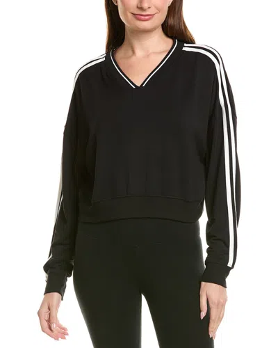 Splits59 Ellie Fleece V-neck Sweatshirt In Black