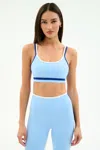 Splits59 Eva Rigor Double Strap Bra In Blue