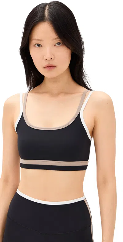 SPLITS59 EVA RIGOR DOUBLE STRAP BRA BLACK/LATTE