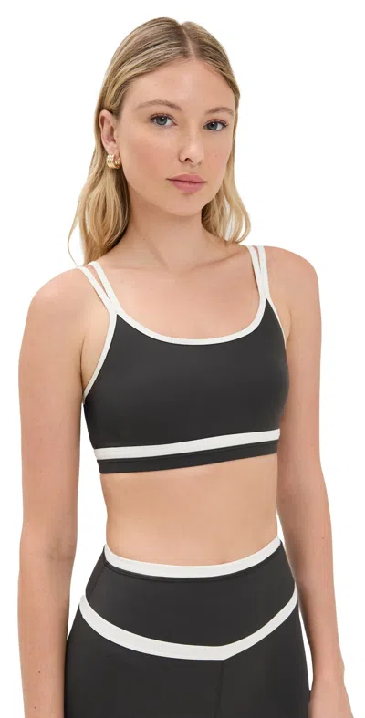 SPLITS59 EVA RIGOR DOUBLE STRAP BRA GRAPHITE/WHITE