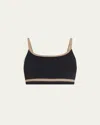 Splits59 Eva Rigor Double-strap Sports Bra In Black Latte