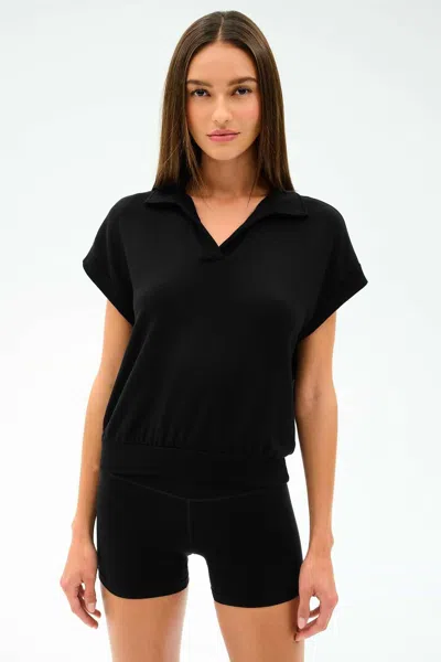 Splits59 Evie Sleeveless Polo In Black
