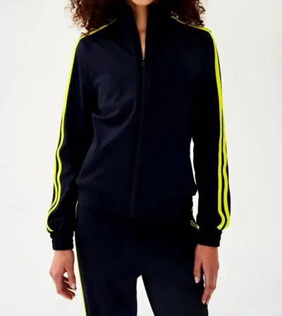 Splits59 Fox Track Jacket In Inidigo/chartreuse