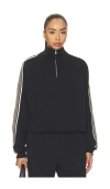 Splits59 Goldie Oversized Half Zip Pullover In Black