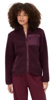 Splits59 Harris Sherpa Jacket Dark Cherry In Burgundy