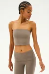 Splits59 Hazel Airweight Crop Bandeau In Lentil In Gray