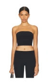 Splits59 Hazel Airweight Crop Bandeau Top Black In Black