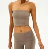 Splits59 Hazel Airweight Crop Bandeau In Lentil In Gray